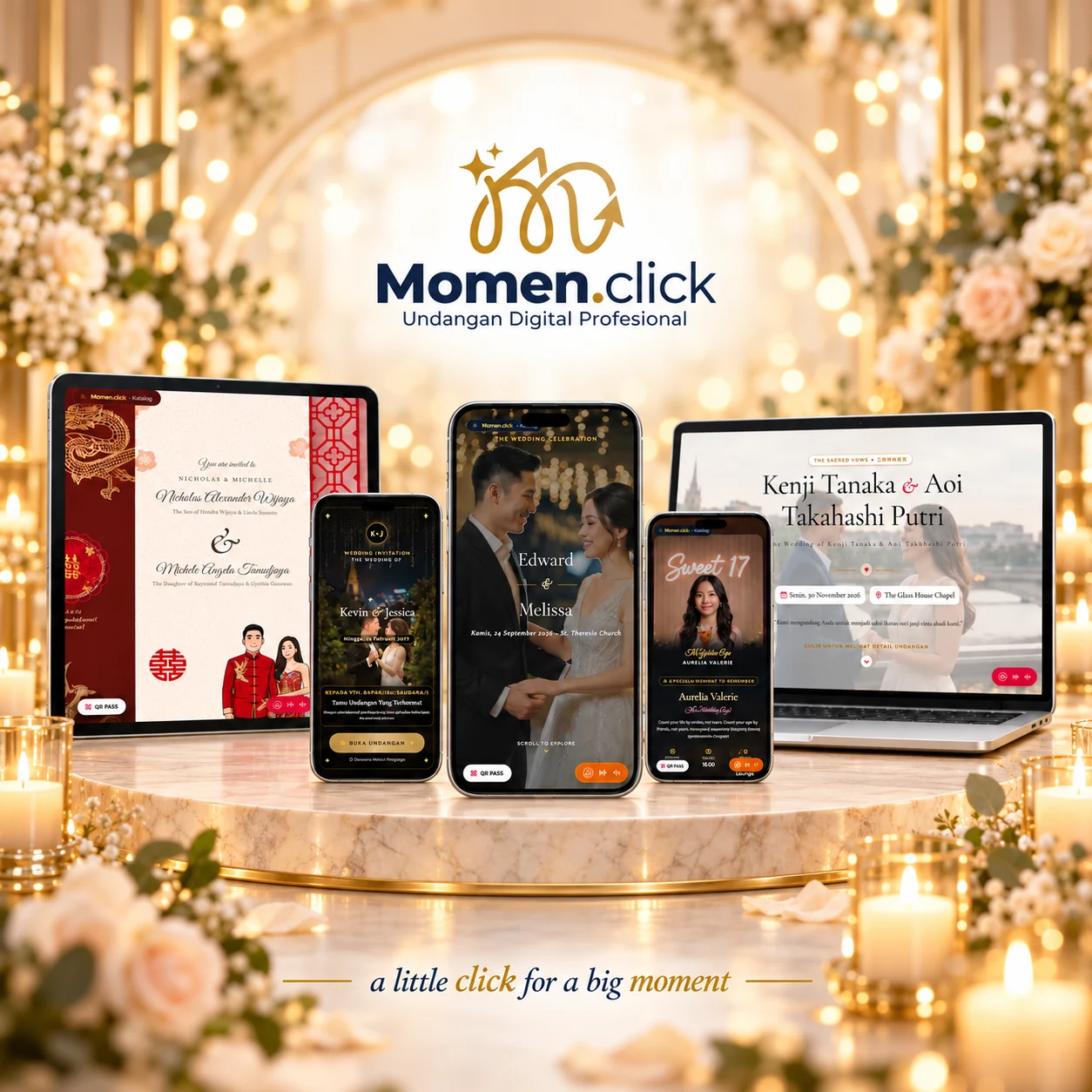 Koleksi undangan digital Momen.click